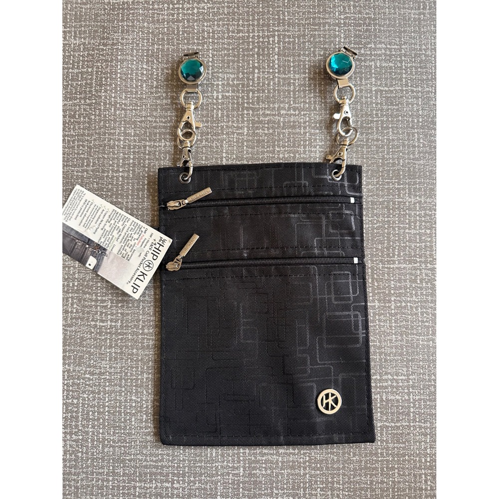 Hip Klip EMF Cell Pocket Accessory Black RFID Protection Waist Pouch Gemstone